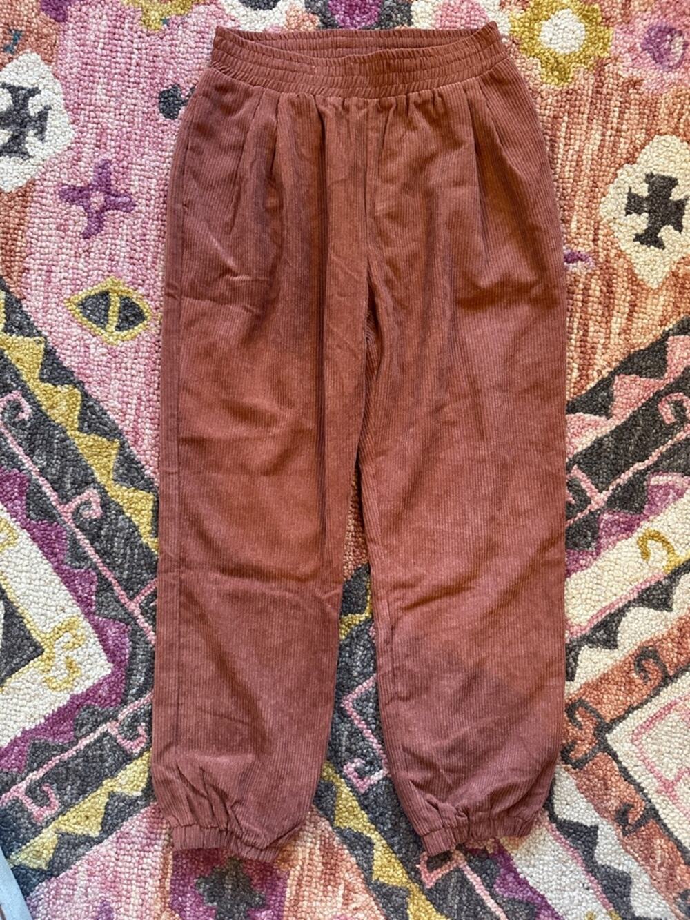 NWT Entro Rust Corduroy Jogger Pants